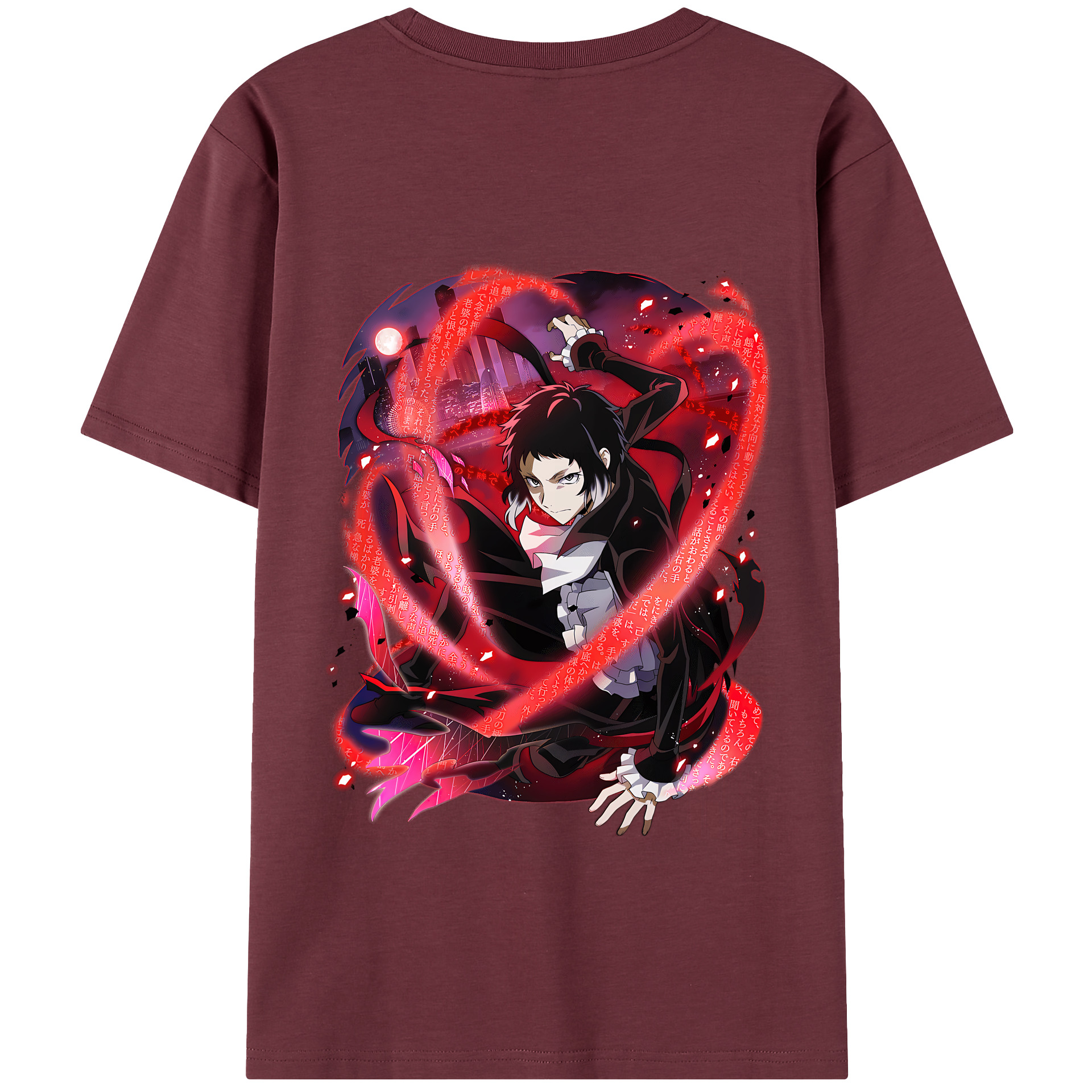 （画像用） 文豪ストレイドッグス Bungo Stray Dogs 綿100％半袖Tシャツ（背面プリント）